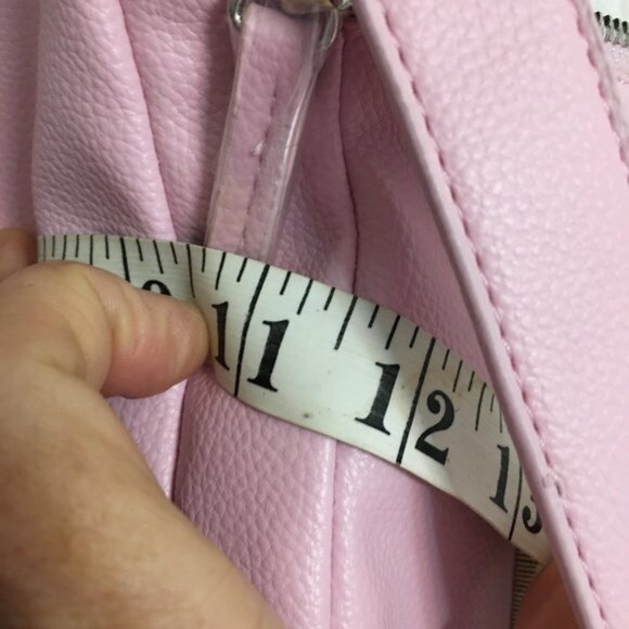 Hello Kitty Soft Pink faux Leather Backpack  12x12 Zips Closed  BP2 - Picture 3 of 5